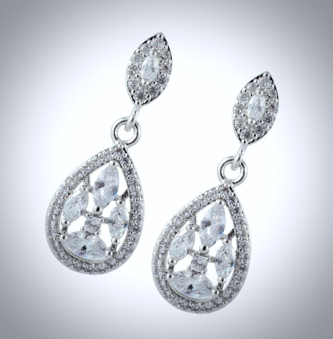 Kaitlyn - Cubic Zirconia Bridal Earrings