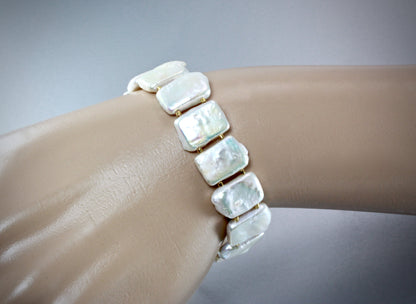 "Arianna" - Cultured Pearl Bridal Bracelet and Earrings Set