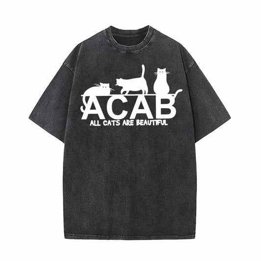 ACAB All Cats Are Beautiful Vintage Washed T-shirt