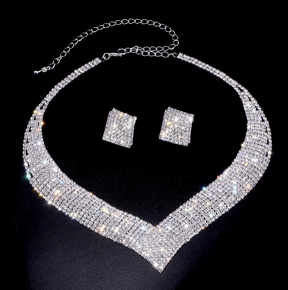Melinda - Silver Cubic Zirconia Bridal Jewelry Set