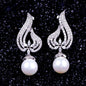Lavinia - Pearl and Cubic Zirconia Bridal Earrings - Available in Silver, Rose Gold and Yellow Gold