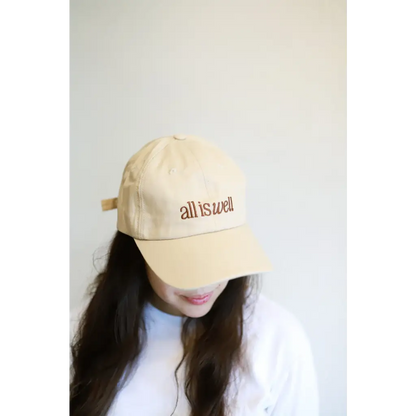 All is Well Embroidered Baseball Hat
