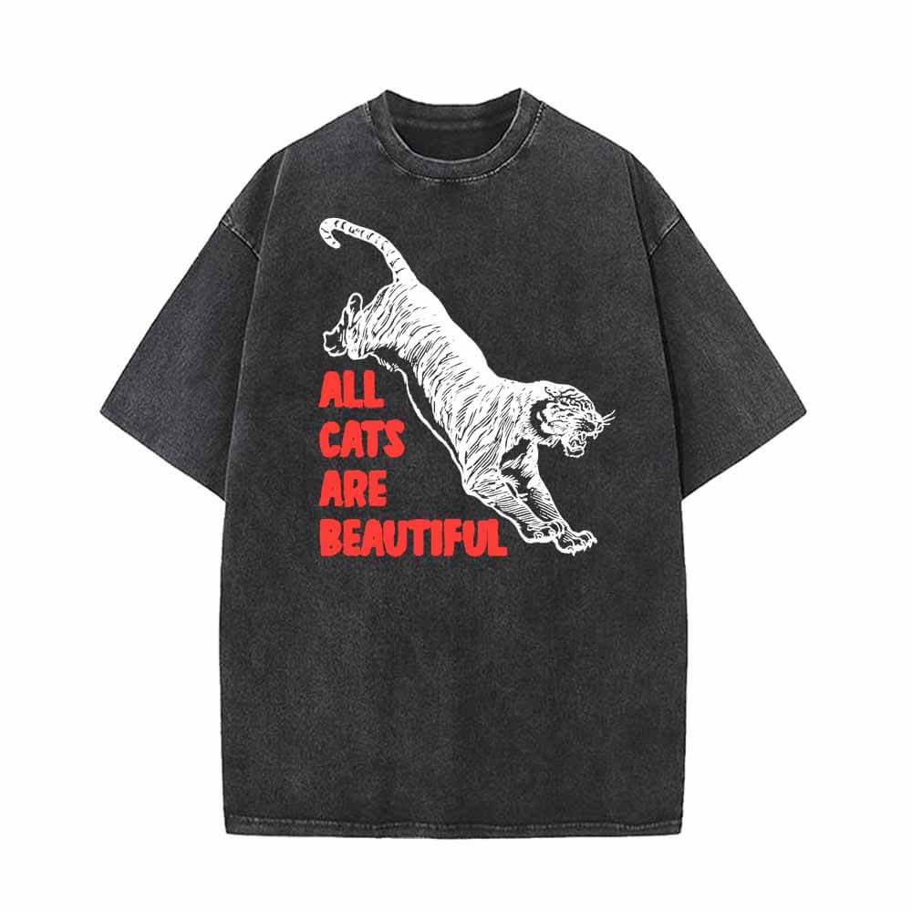 All Cats Are Beautiful Tiger Vintage Washed T-shirt