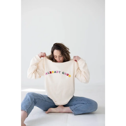 Already Good Embroidered Pullover | FREE SHIPPING