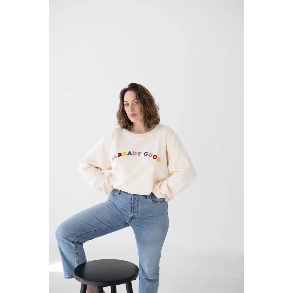 Already Good Embroidered Pullover | FREE SHIPPING