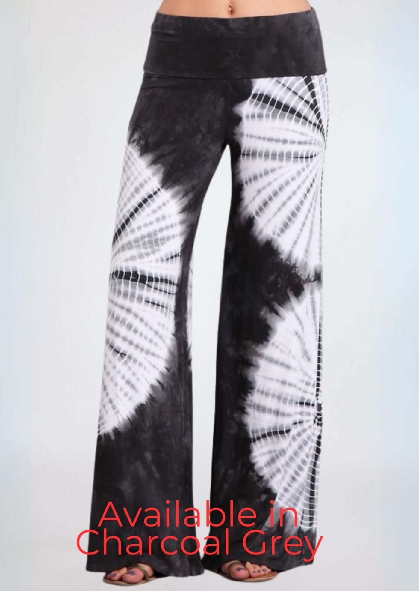 Nautical Navy Tie Dye Palazzo Pants Made in USA