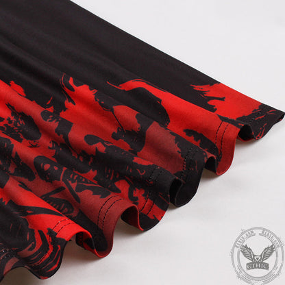 Angel Wings Pentagram Sleeveless Gothic Dress