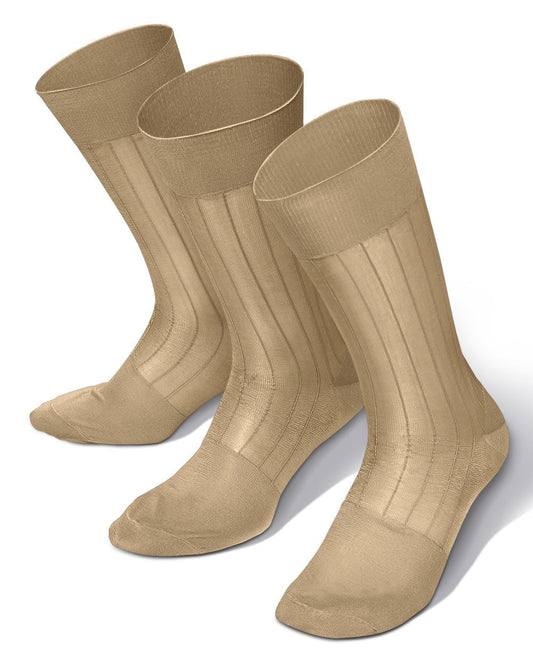 Vittorio Farina Men's Ribbed Shear Nylon Anklet Dress Socks