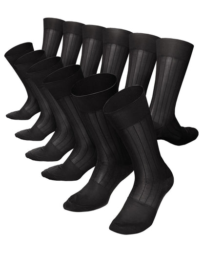 Vittorio Farina Men's Ribbed Shear Nylon Anklet Dress Socks