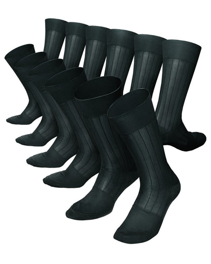 Vittorio Farina Men's Ribbed Shear Nylon Anklet Dress Socks