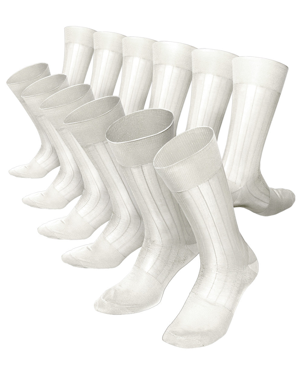 Vittorio Farina Men's Ribbed Shear Nylon Anklet Dress Socks