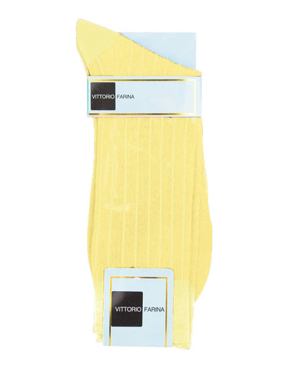Vittorio Farina Men's Ribbed Shear Nylon Anklet Dress Socks