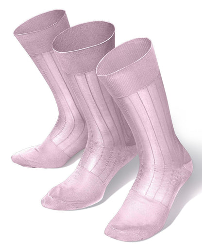 Vittorio Farina Men's Ribbed Shear Nylon Anklet Dress Socks