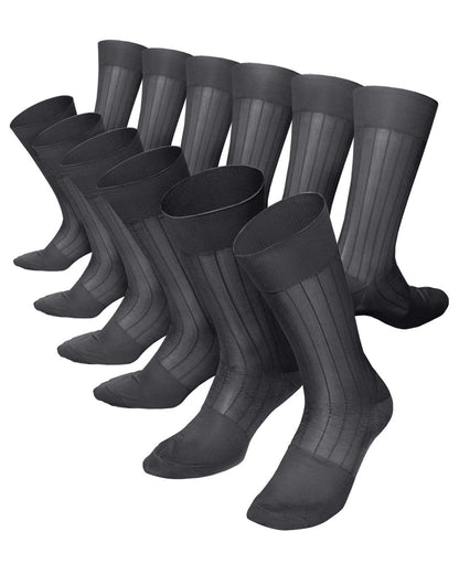 Vittorio Farina Men's Ribbed Shear Nylon Anklet Dress Socks