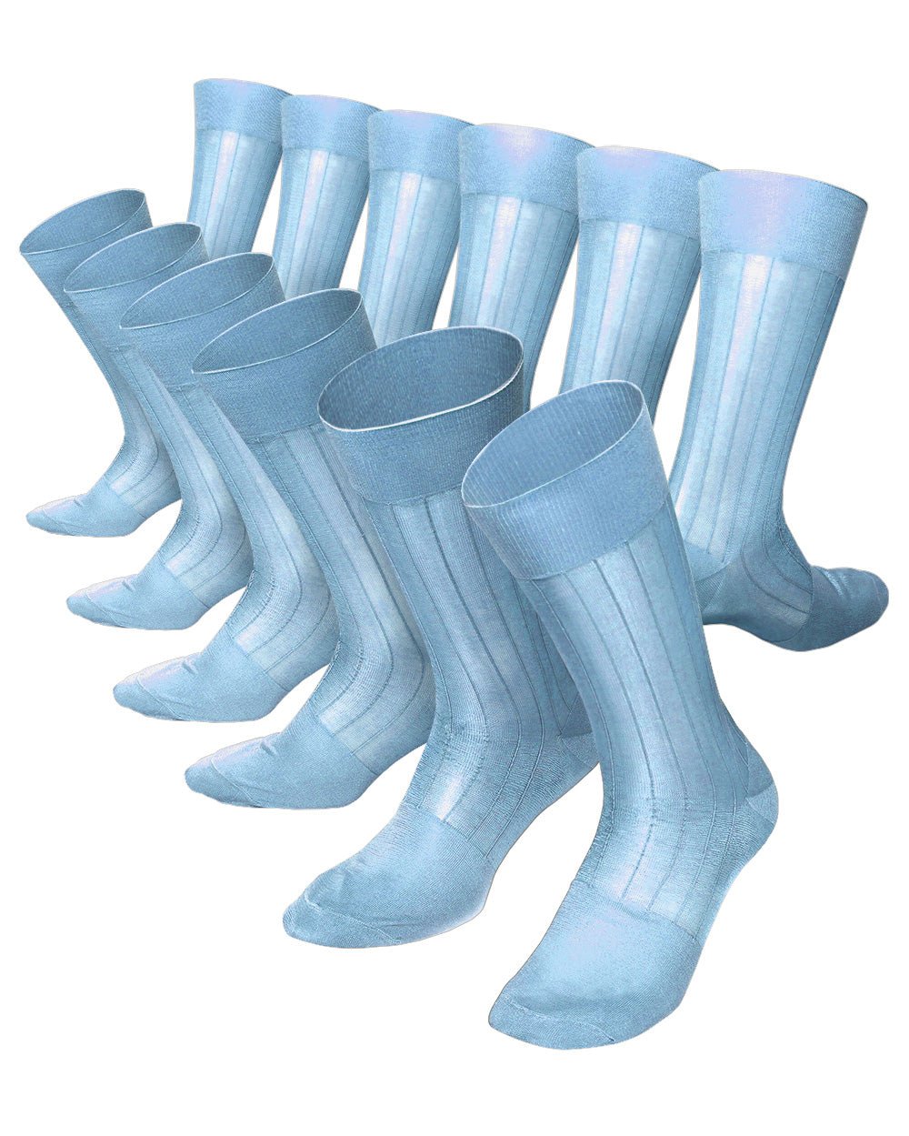 Vittorio Farina Men's Ribbed Shear Nylon Anklet Dress Socks