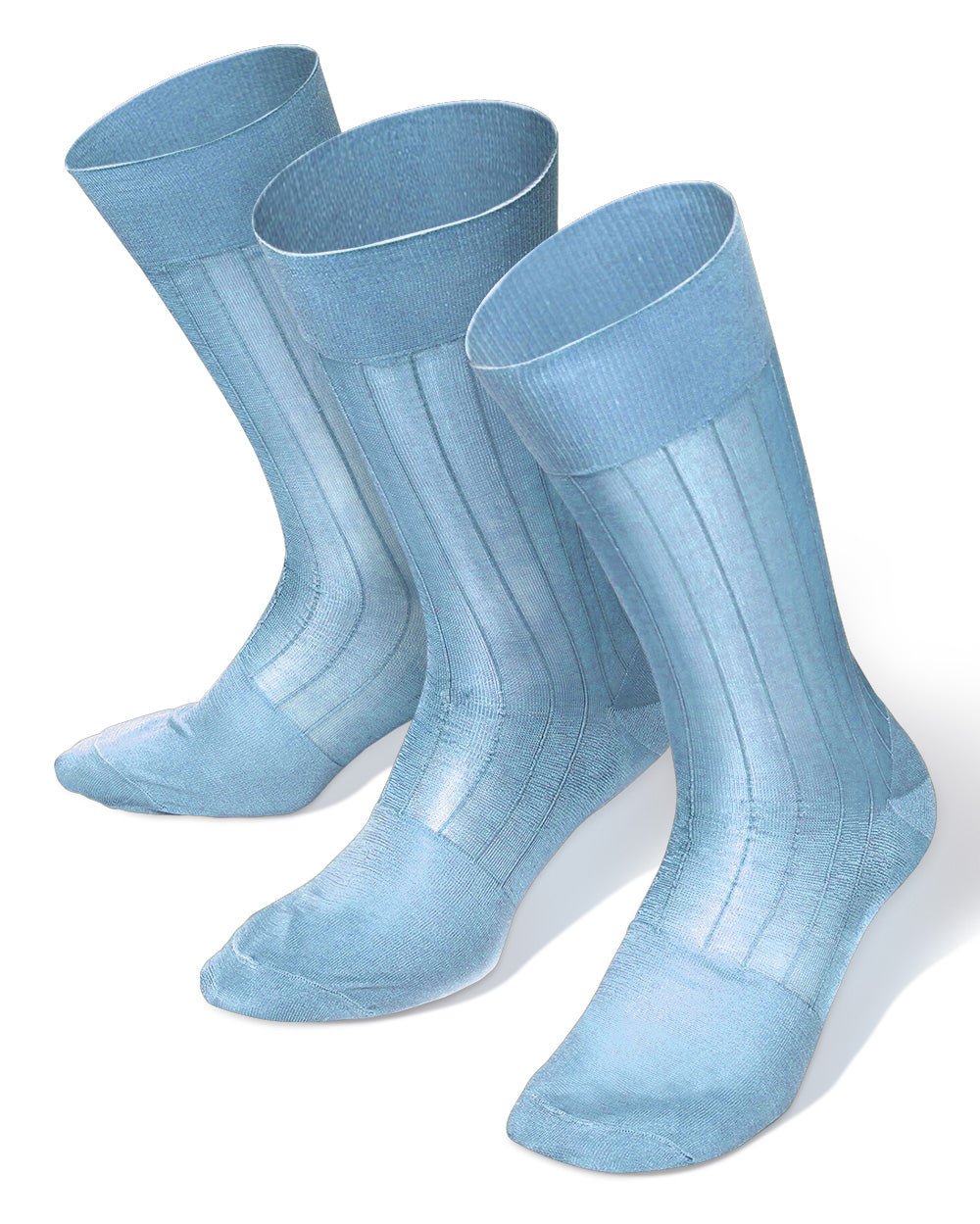 Vittorio Farina Men's Ribbed Shear Nylon Anklet Dress Socks
