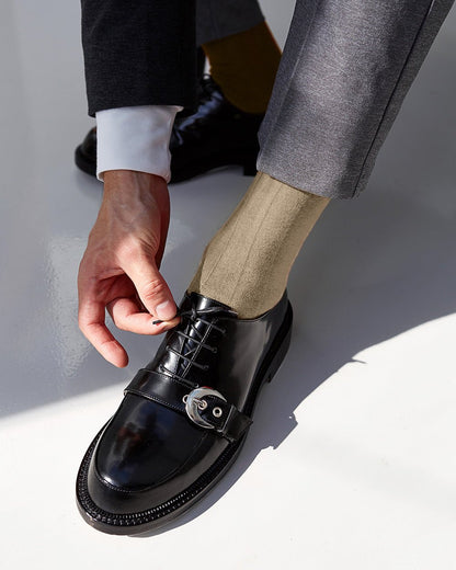 Vittorio Farina Men's Ribbed Shear Nylon Anklet Dress Socks