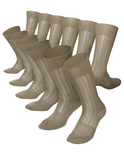 Vittorio Farina Men's Ribbed Shear Nylon Anklet Dress Socks