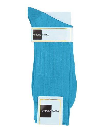 Vittorio Farina Men's Ribbed Shear Nylon Anklet Dress Socks