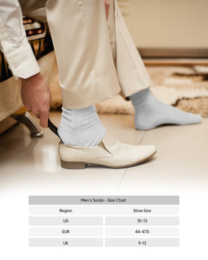 Vittorio Farina Men's Ribbed Shear Nylon Anklet Dress Socks