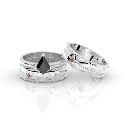 Assasin's Promise Ring Set (Women)- 14k Yellow Gold Video Game Inspired Rings