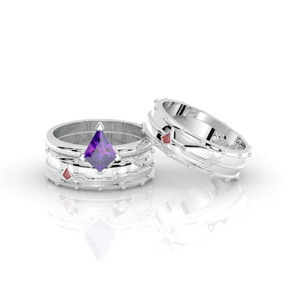 Assasin's Promise Ring Set (Women)- 14k Yellow Gold Video Game Inspired Rings