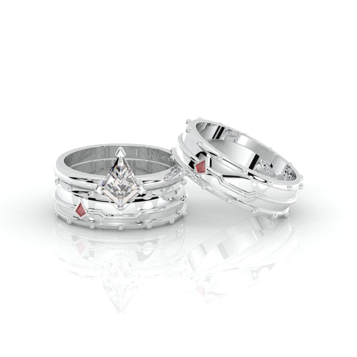 Assasin's Promise Ring Band (Unisex)- 14k Yellow Gold Video Game Inspired Rings