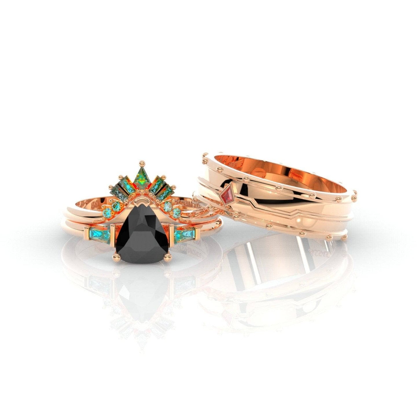 Assasin's Romance Engagement Ring- 14k Yellow Gold Video Game Inspired Rings