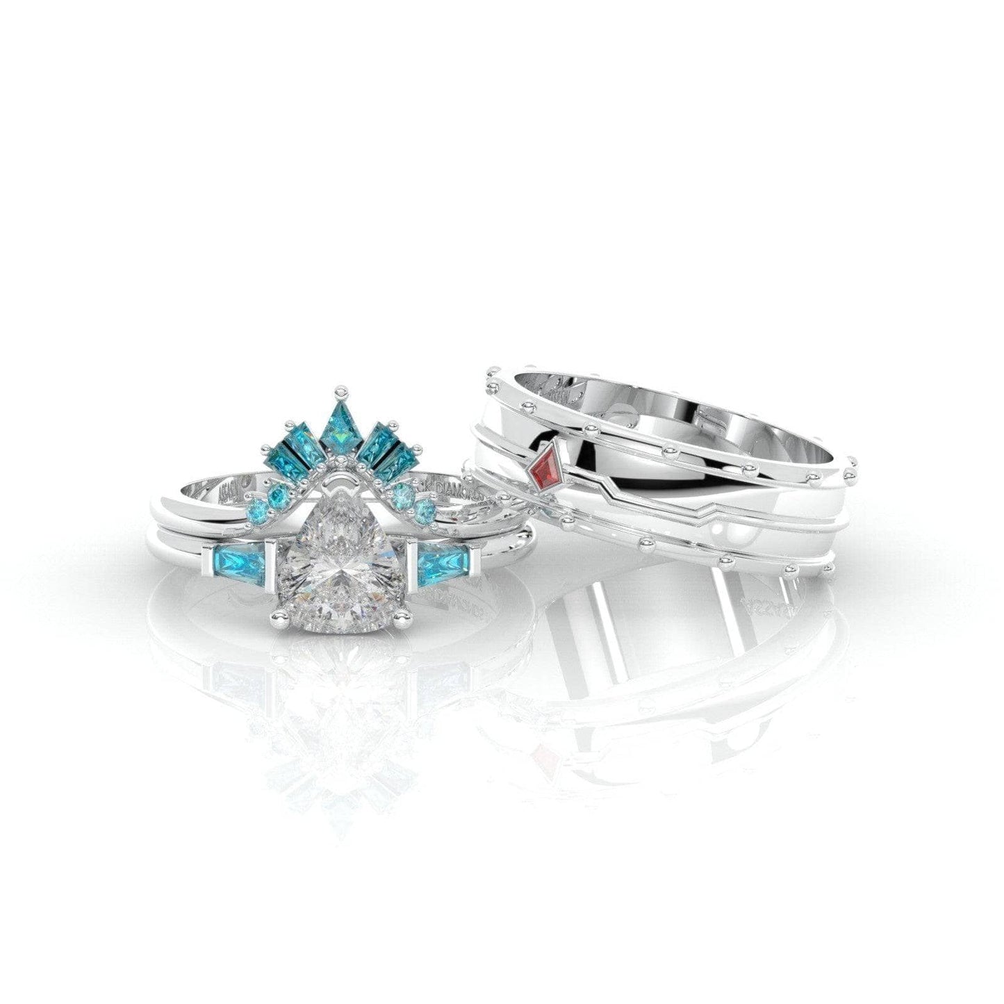Assasin's Romance Engagement Ring- 14k Yellow Gold Video Game Inspired Rings