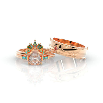 Assasin's Romance Engagement Ring- 14k Yellow Gold Video Game Inspired Rings