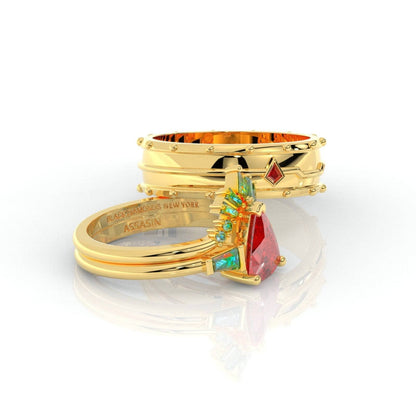 Assasin's Romance (Unisex)- 14k Yellow Gold Video Game Inspired Rings