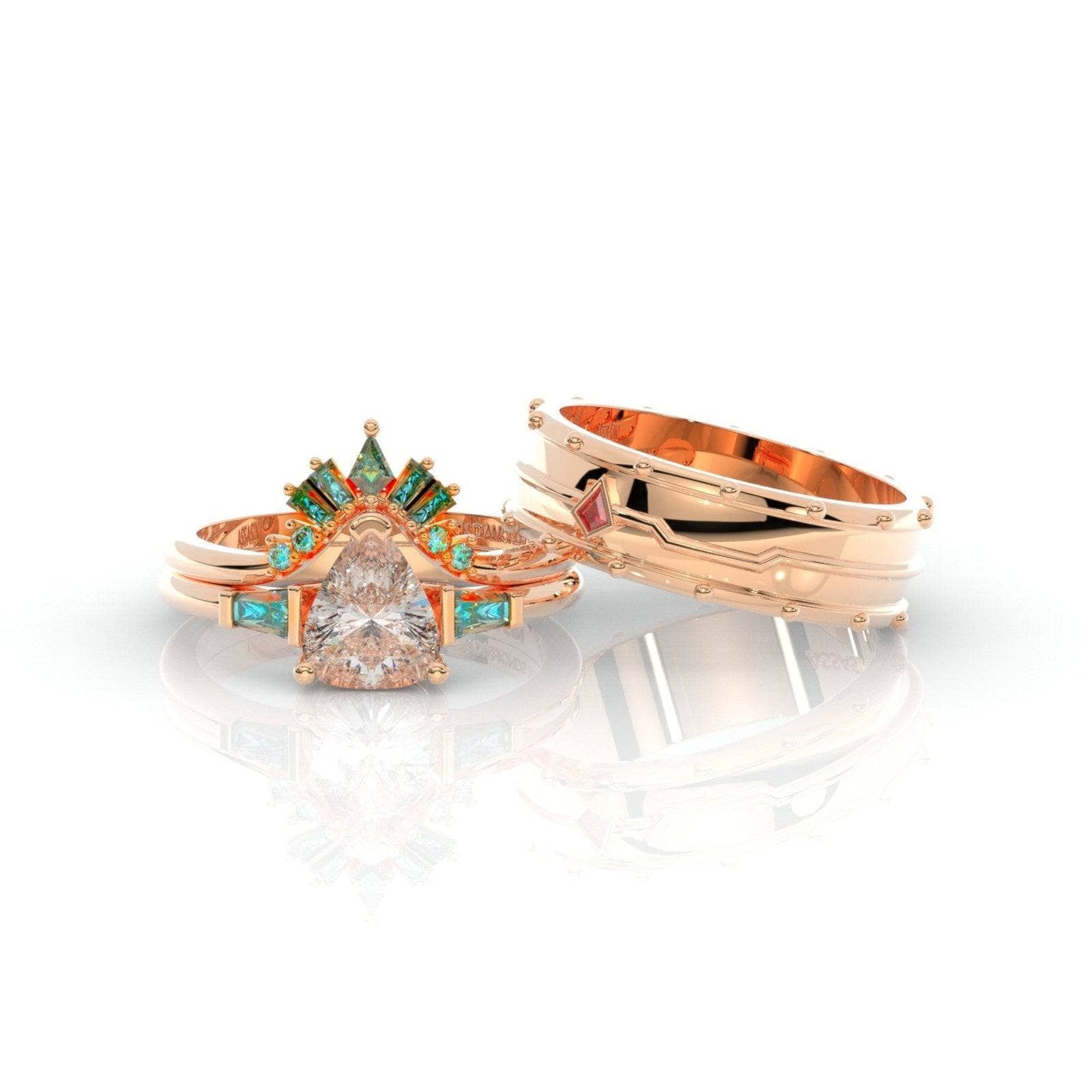 Assasin's Romance (Unisex)- 14k Yellow Gold Video Game Inspired Rings