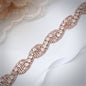 Liza - Rhinestone Bridal Belt/Sash - Available in Rose Gold, Silver and Yellow Gold