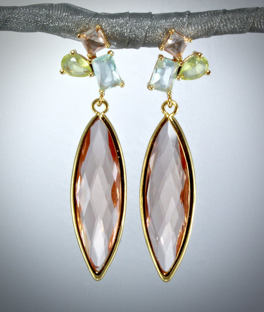 "Gabriella" - Marquise Cubic Zirconia Earrings