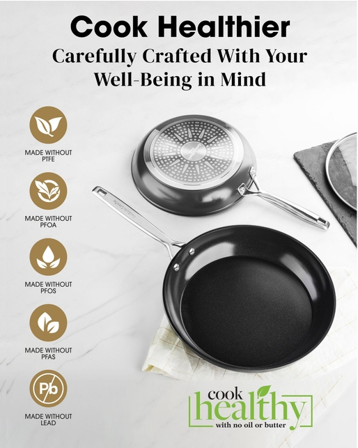 Gotham Steel Pro Hard Anodized 11 Piece Cookware Set