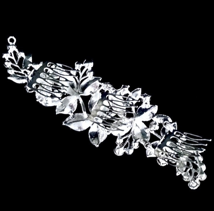 Ariel - Austrian Crystal Bridal Hair Comb - Available in Silver, Rose Gold and Yellow Gold
