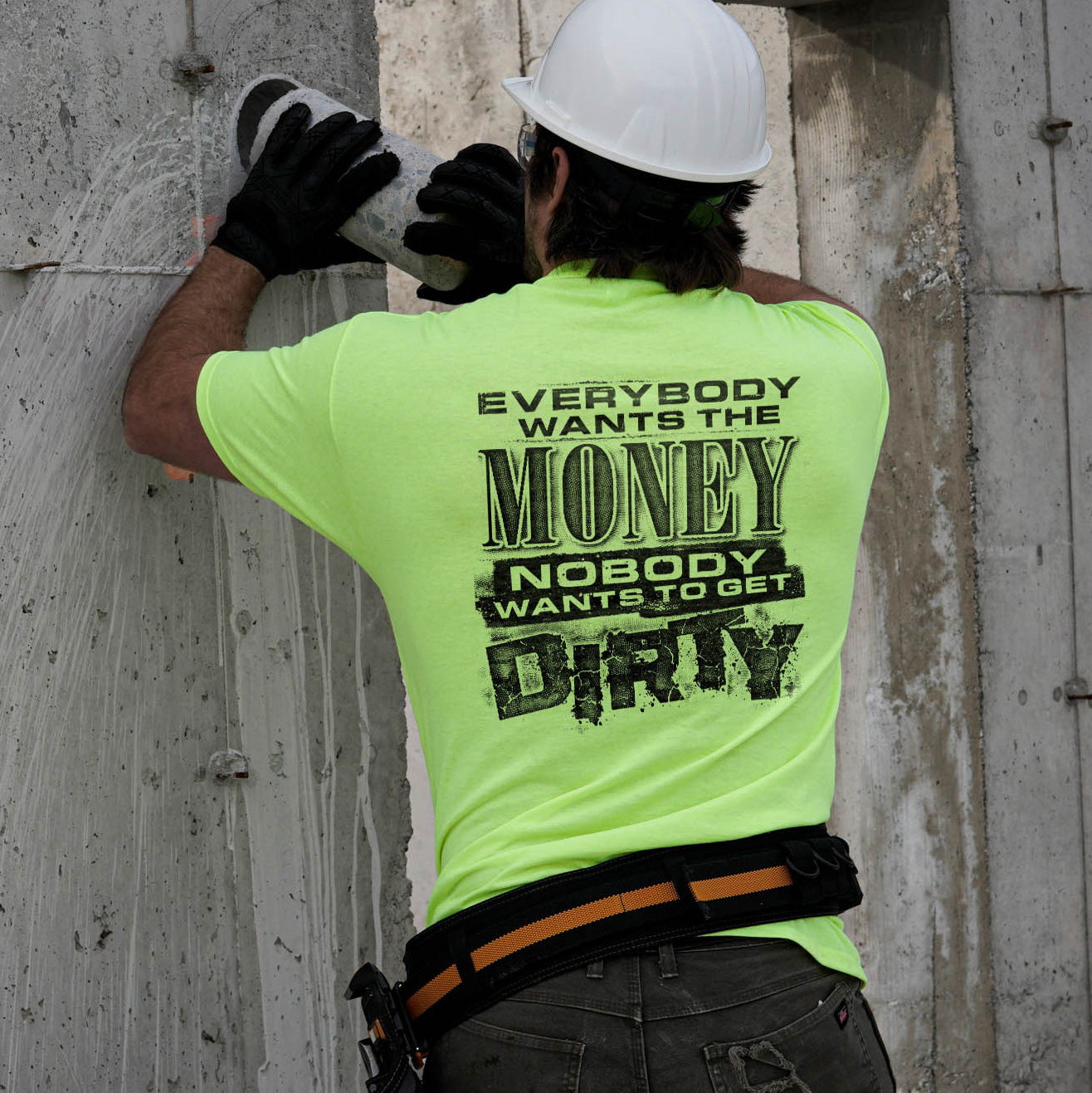 Dirty - Safety Yellow T-Shirt