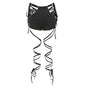 Backless Strappy Hooded Shorts Set