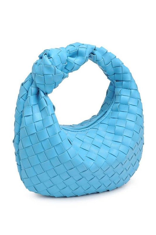 Woven Vegan Leather Clutch -clearance