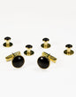 Basic Black with Gold Trim Studs and Cufflinks Set