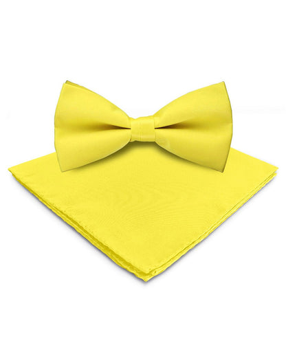 Vittorio Farina Men's Satin Bow Tie & Pocket Square in Gift Box
