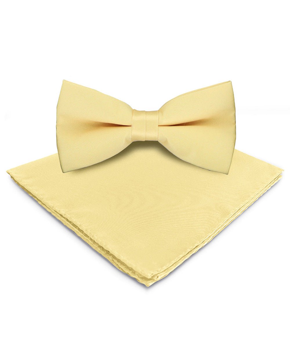 Vittorio Farina Men's Satin Bow Tie & Pocket Square in Gift Box