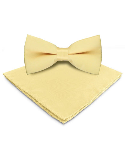 Vittorio Farina Men's Satin Bow Tie & Pocket Square in Gift Box