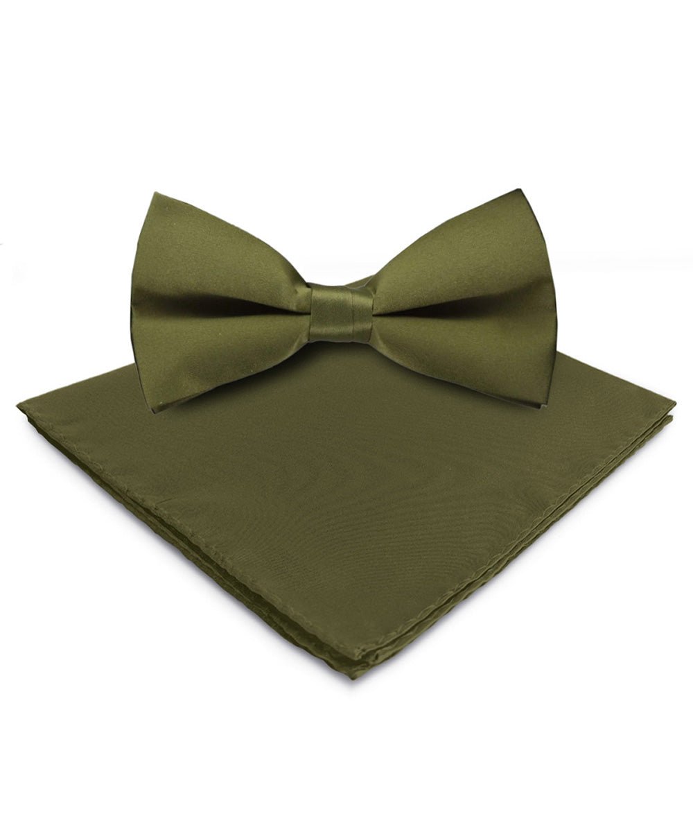 Vittorio Farina Men's Satin Bow Tie & Pocket Square in Gift Box