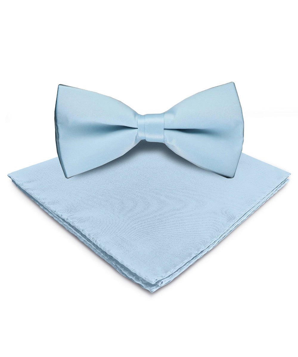 Vittorio Farina Men's Satin Bow Tie & Pocket Square in Gift Box