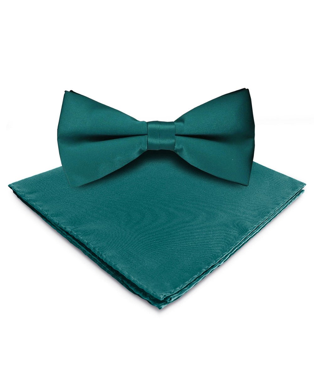 Vittorio Farina Men's Satin Bow Tie & Pocket Square in Gift Box