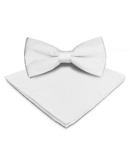 Vittorio Farina Men's Satin Bow Tie & Pocket Square in Gift Box