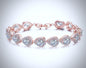 Francesca - Cubic Zirconia Bridal Bracelet - Available in Silver, Rose Gold and Yellow Gold