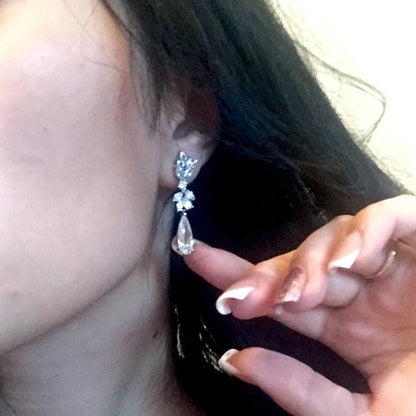 Gemma - Cubic Zirconia Bridal Earrings - Available in Rose Gold, Silver and Yellow Gold