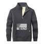 Be Kind American Flag Fleece Stand Collar Zip Sweatshirt